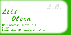 lili olexa business card